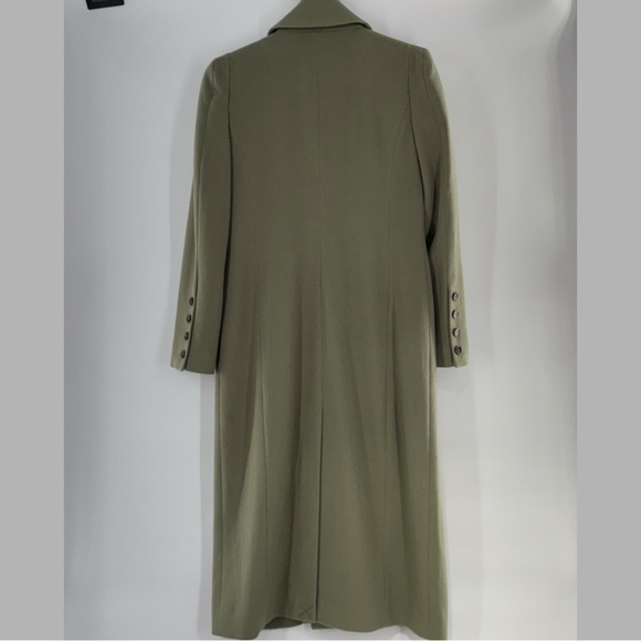 Something Navy Olive Acorn Wool Blend Double-Breasted Overcoat | Nordstrom Med - Picture 4 of 11